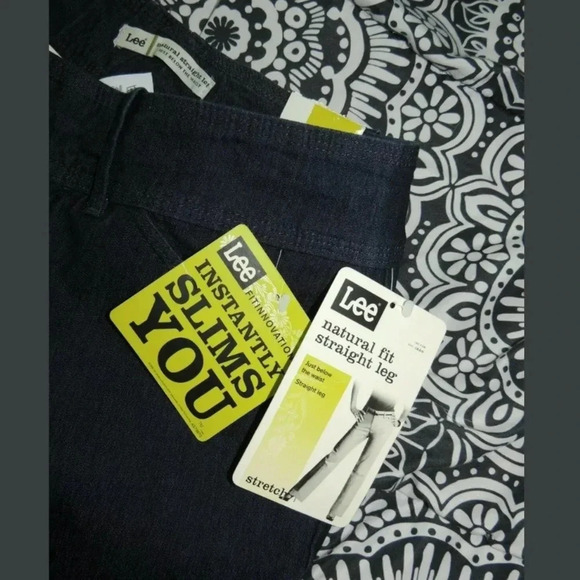 Lee Natural Fit Straight Leg Below Waist pants stretch instantly slimming - Picture 3 of 6